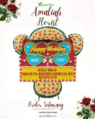 Karangan Papan Bunga Pernikahan di Cantigi Kulon